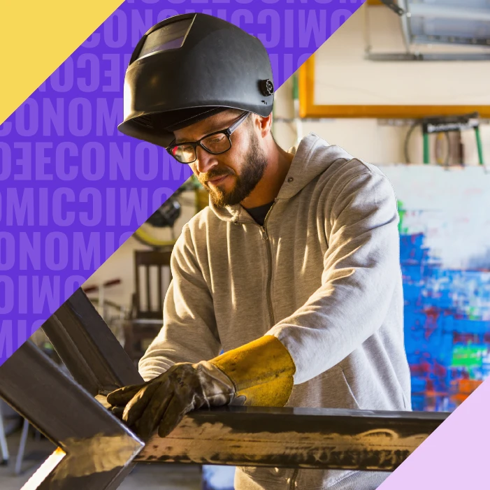 Man working on machinery