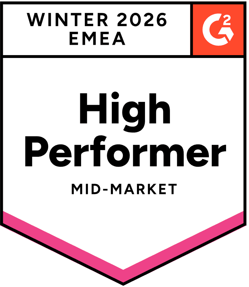 G2 award badge for Easiest Setup in the Mid-Market category, Fall 2024.