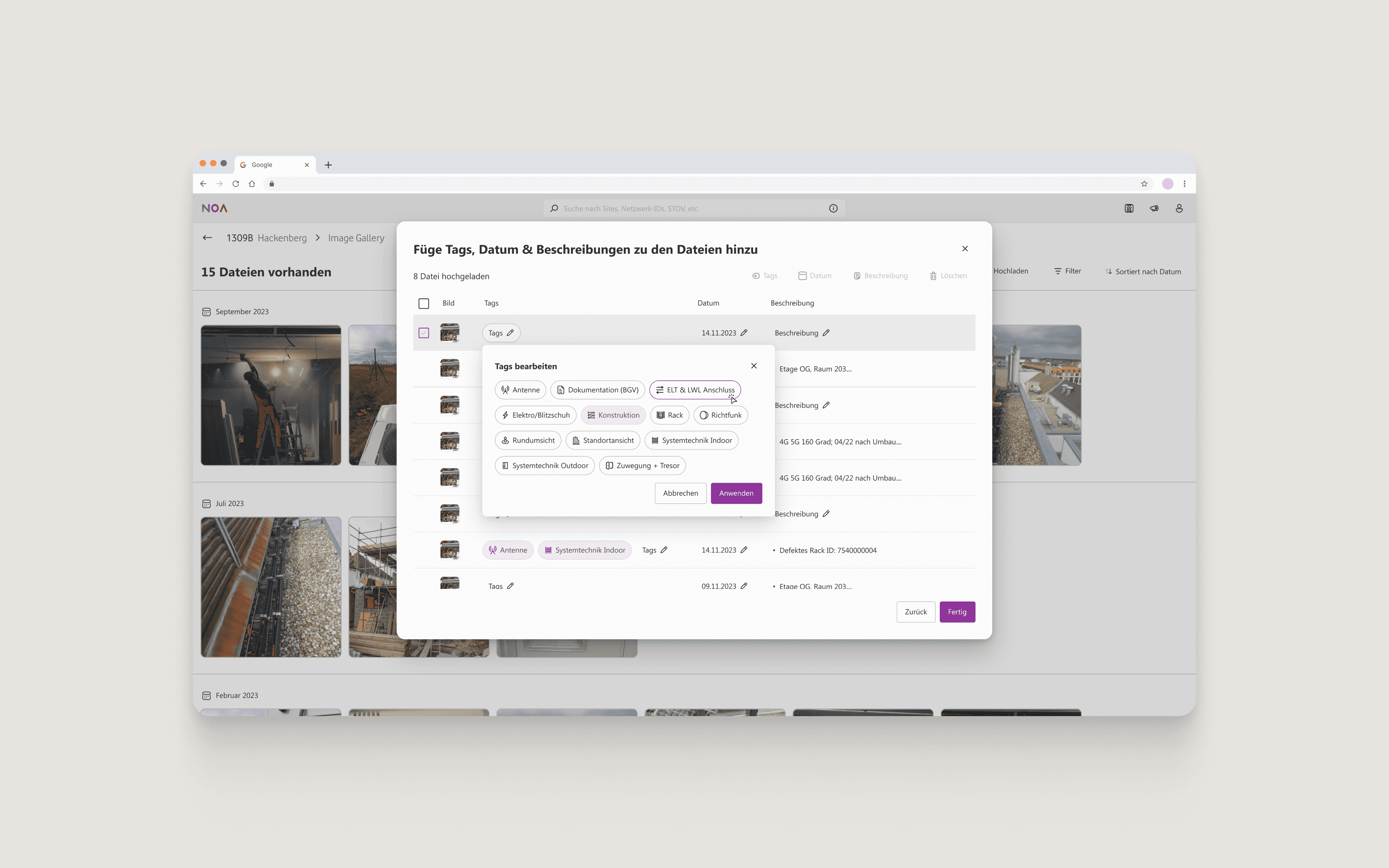 NOMU operator workspace with analytics and dish editing panel