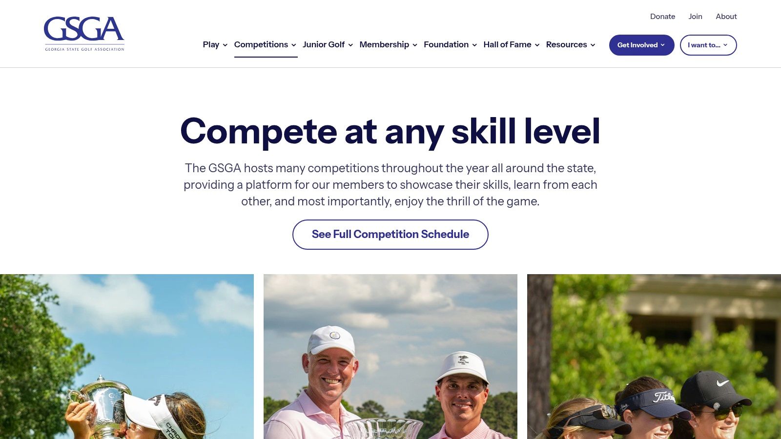 Georgia State Golf Association (GSGA) — Competitions