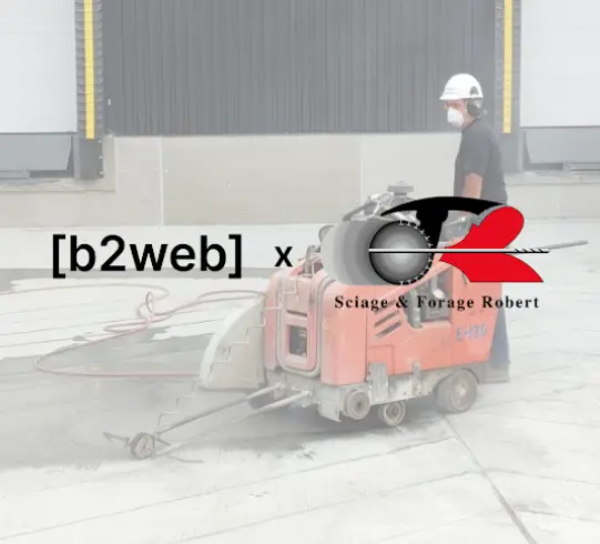 Collaboration entre b2web et Sciage & Forage Robert — conception du site web