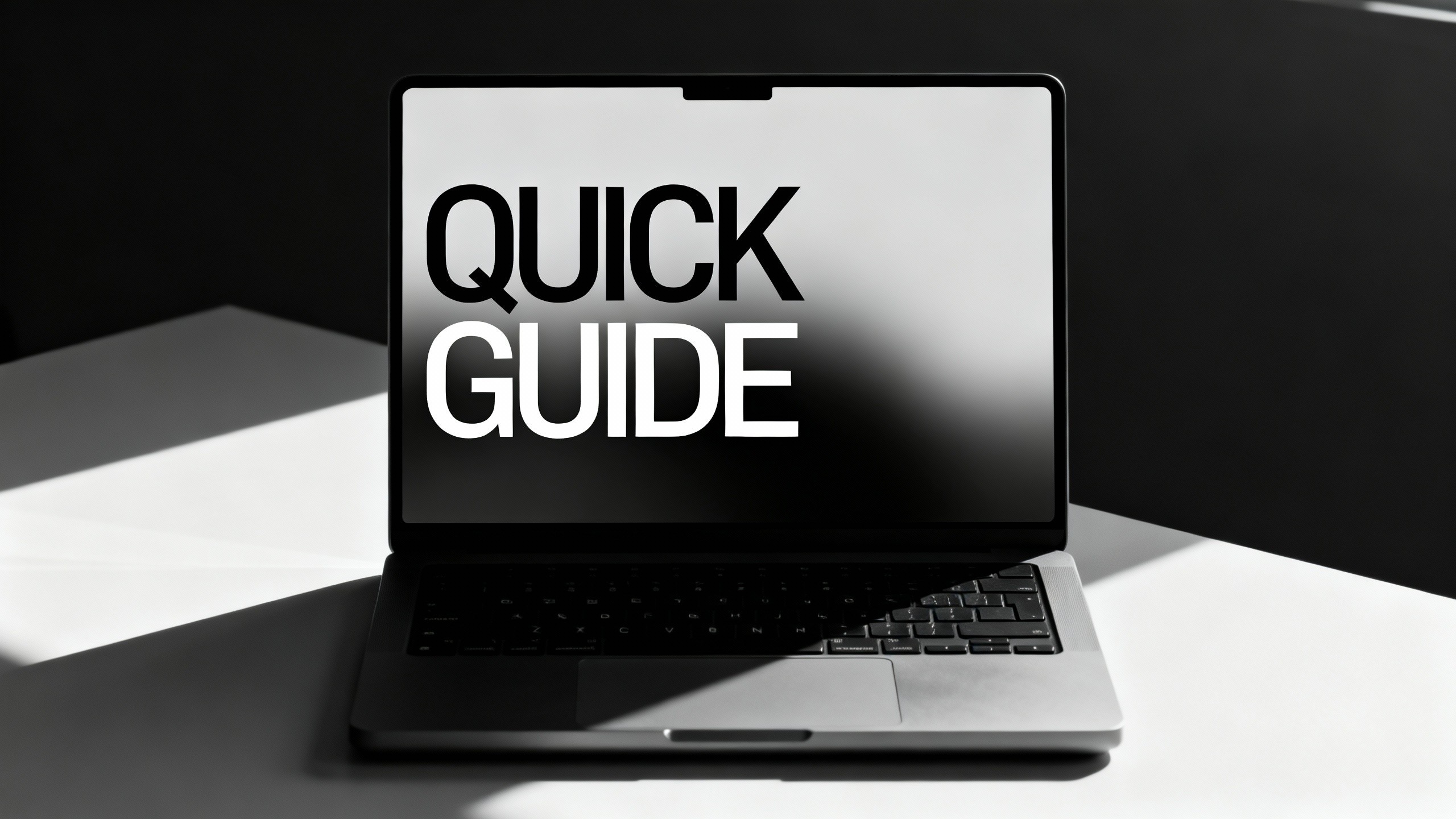 Quick Guide on laptop screen