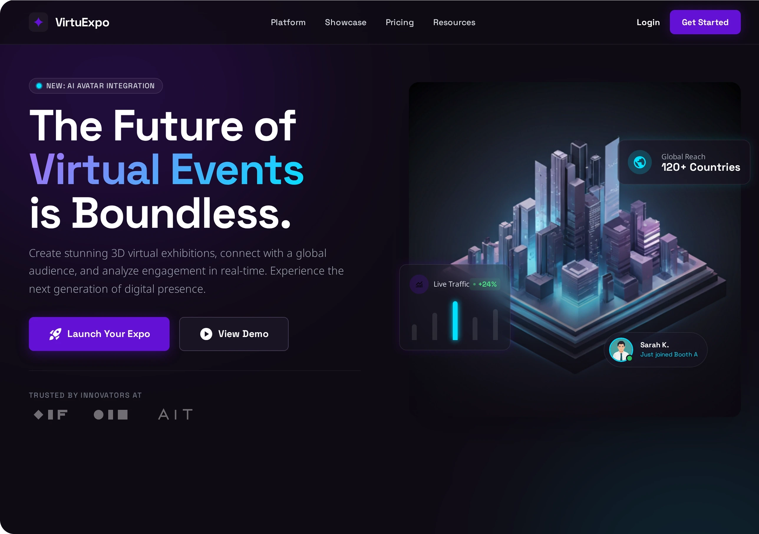 Screenshot of the Digital Exhibition Platform