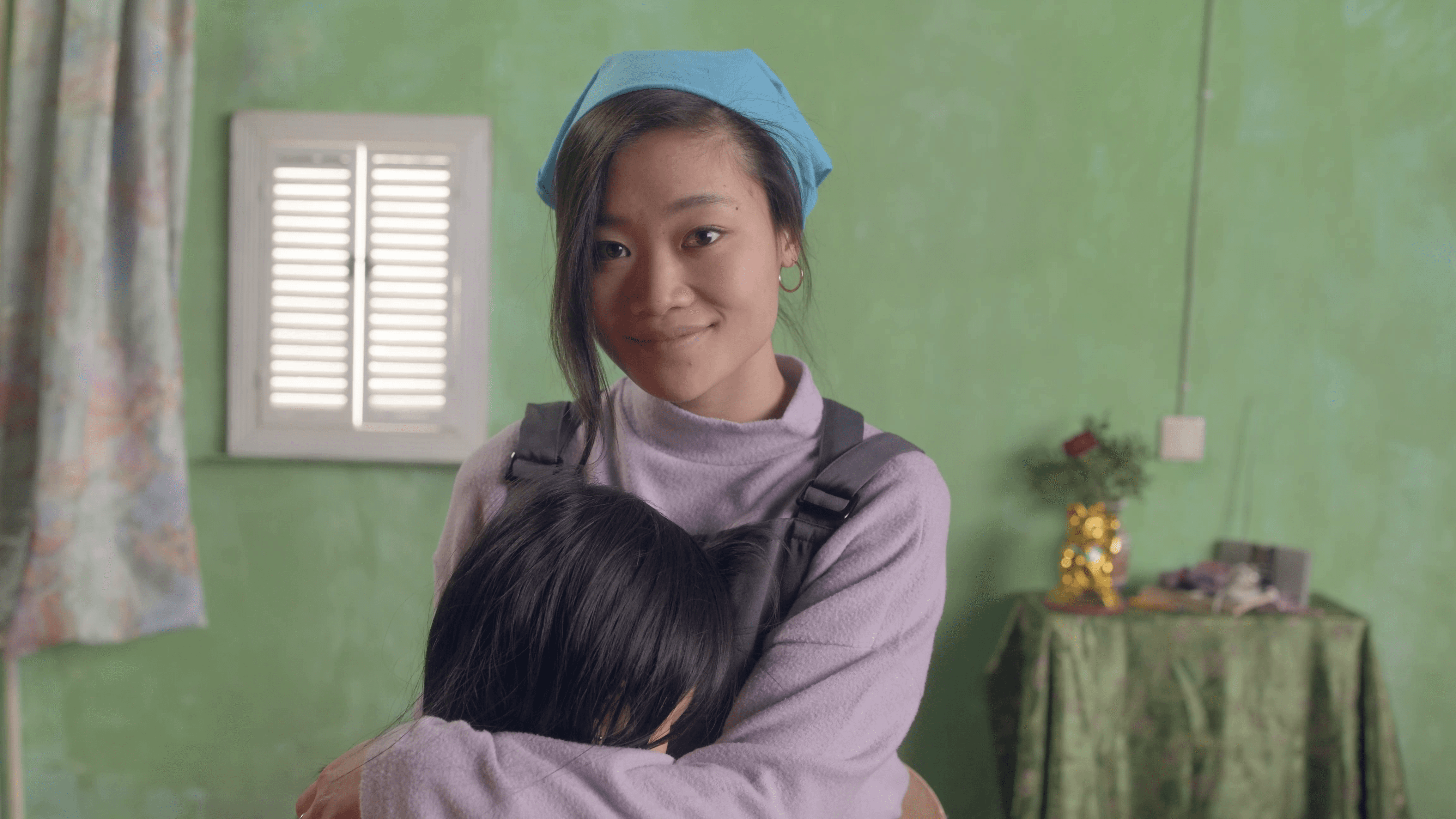 Mother holding child