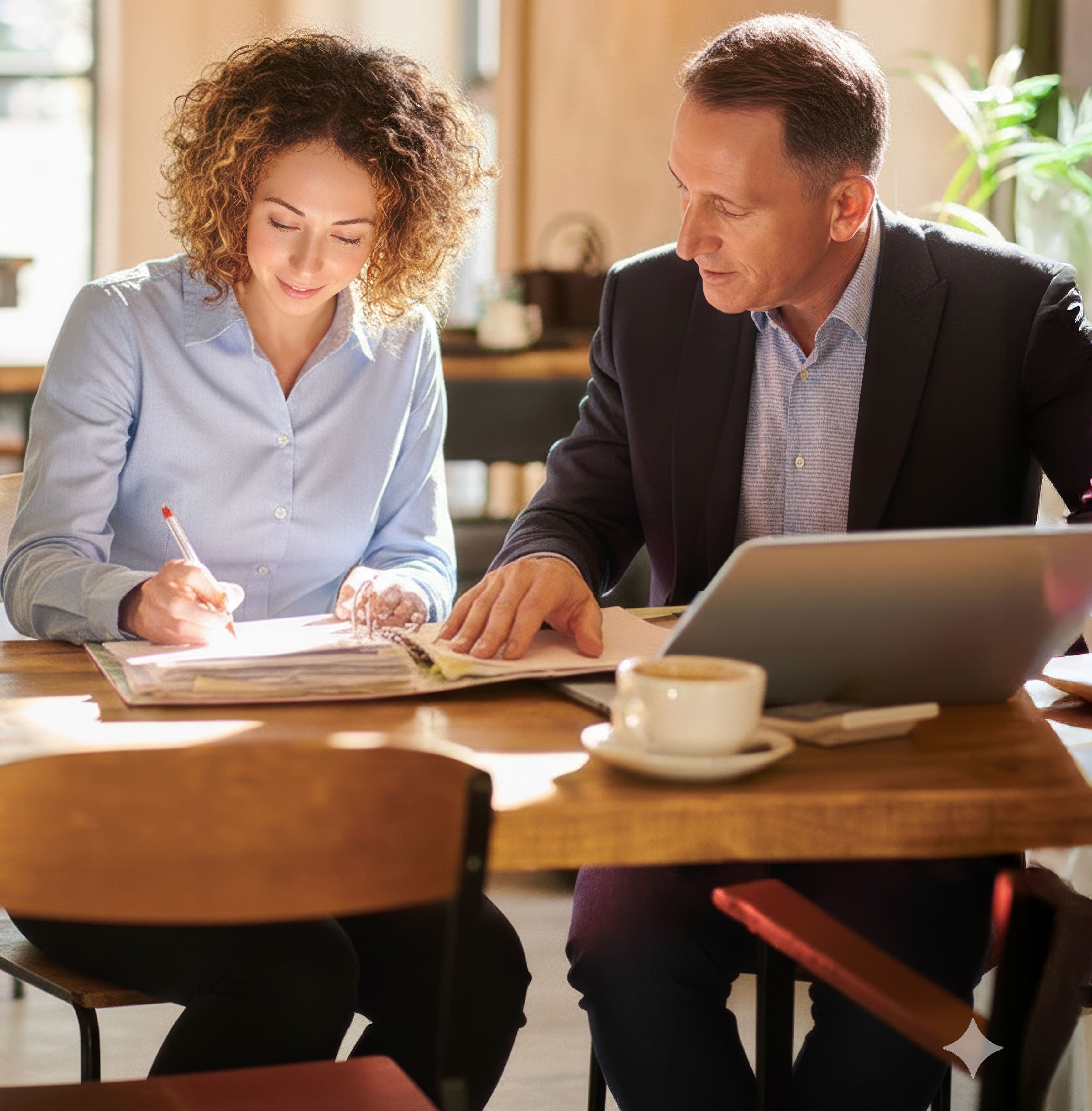 Steve Welch helping a business owner for Shark Skin Capital