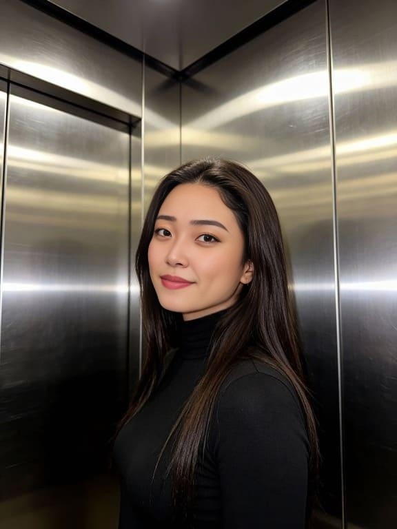 kimono girl portrait after face swap