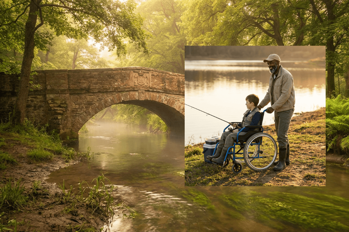 five children smiling while doing peace hand sign