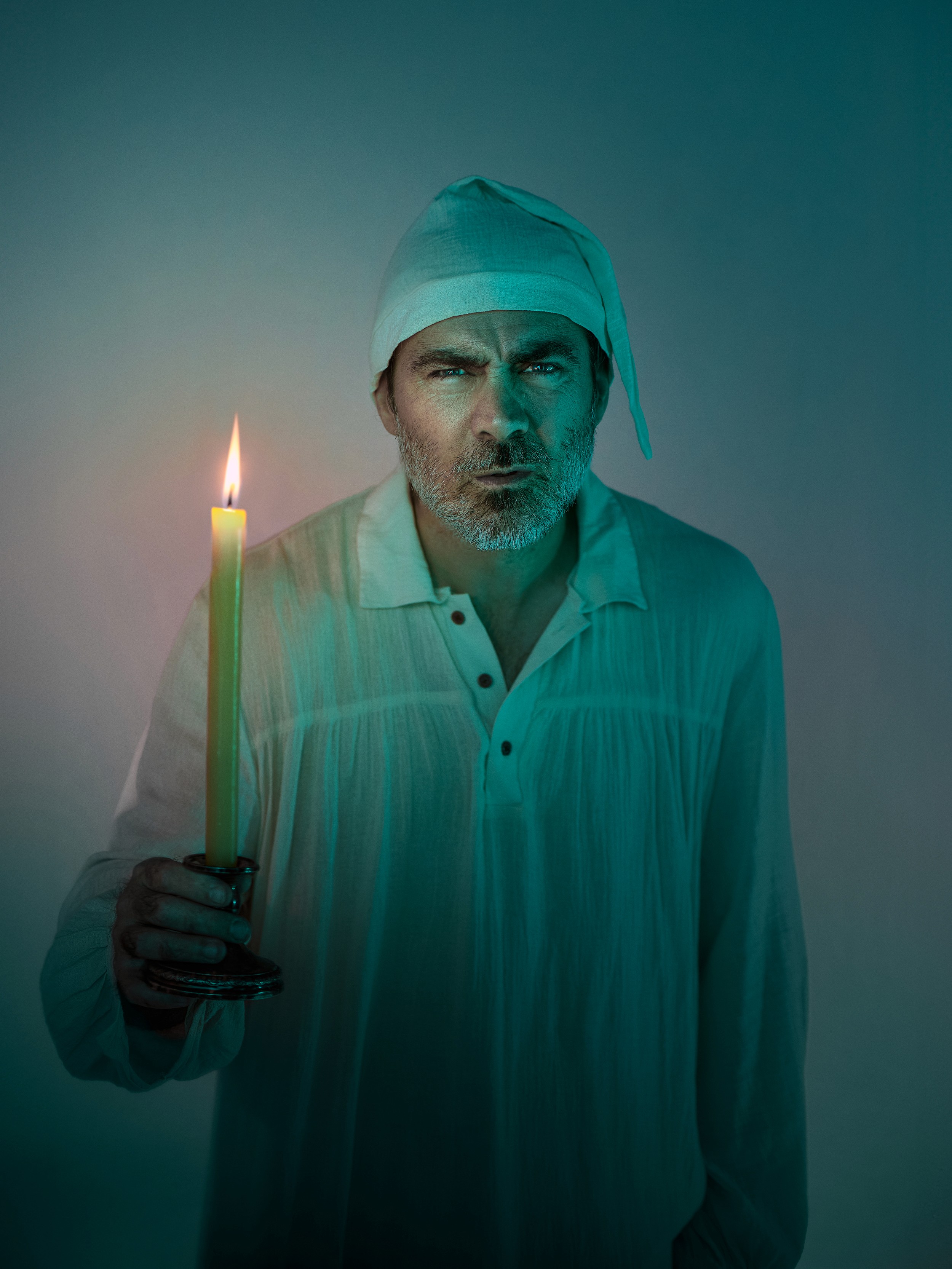 A publicity of ebenezer scrooge for a production of 'A Christmas Carol' 
