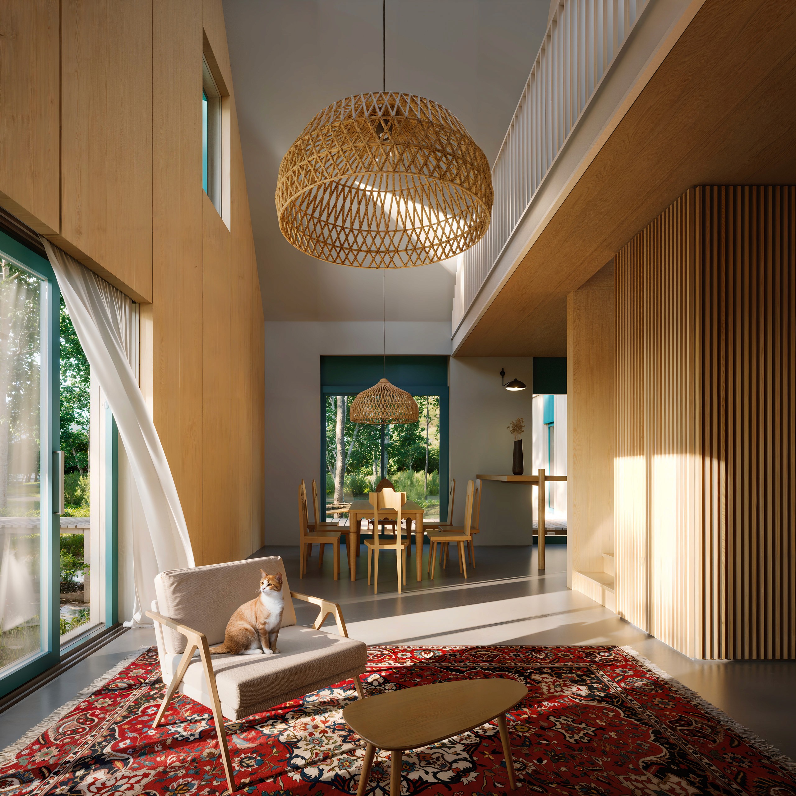 Cozy Interior Cabin Bayou Marsh Wienerberger White Roof Tile