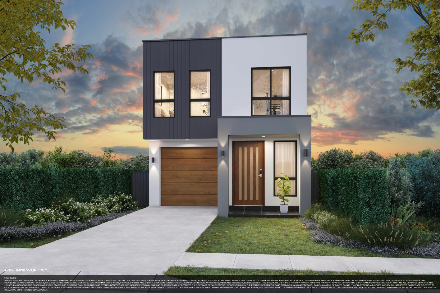 Stylish two-storey home at 226 Grange Avenue Marsden Park with large windows and modern finishes.