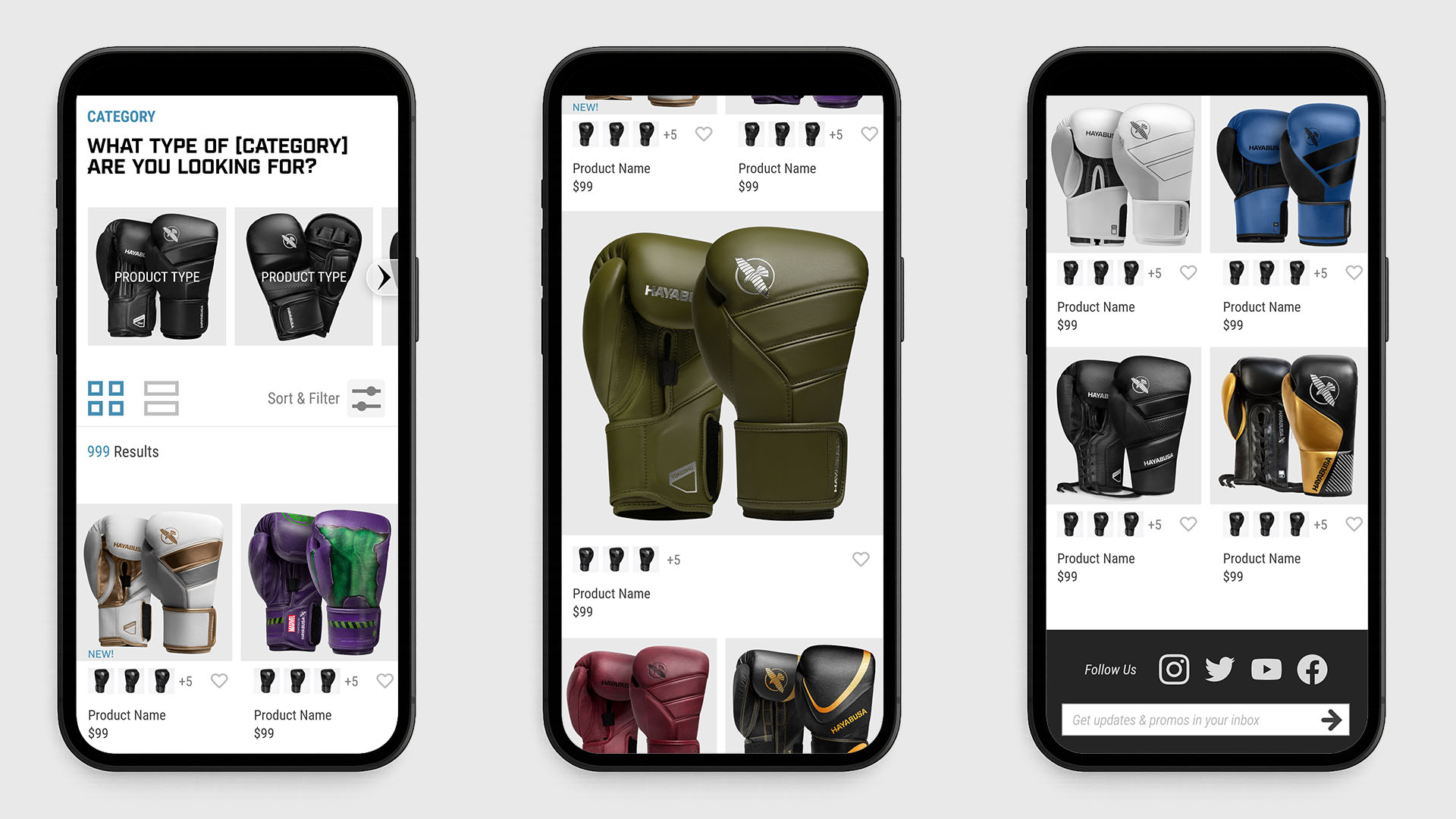 Product Collection on mobile