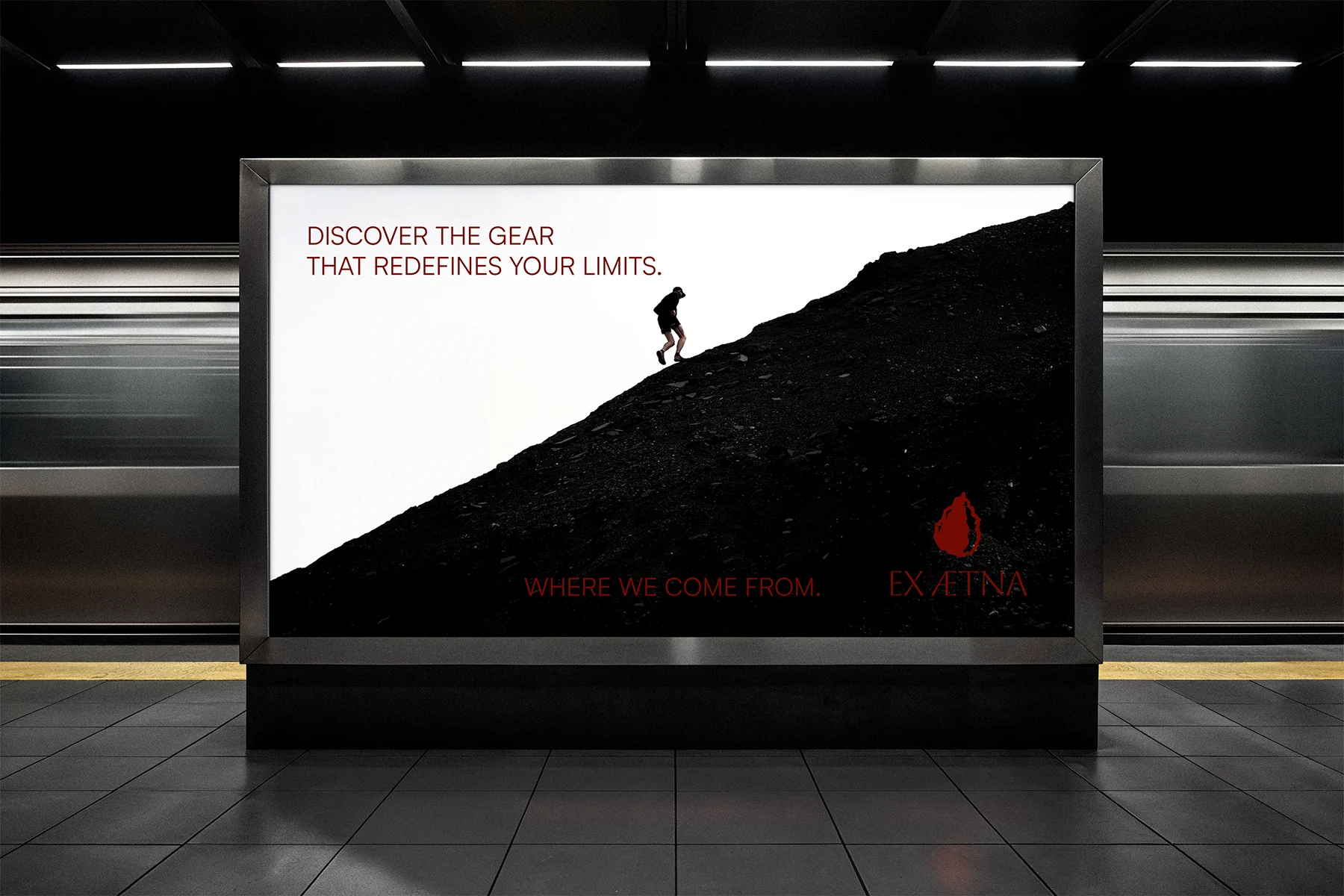 Advertising mockup for the brand Ex Aetna