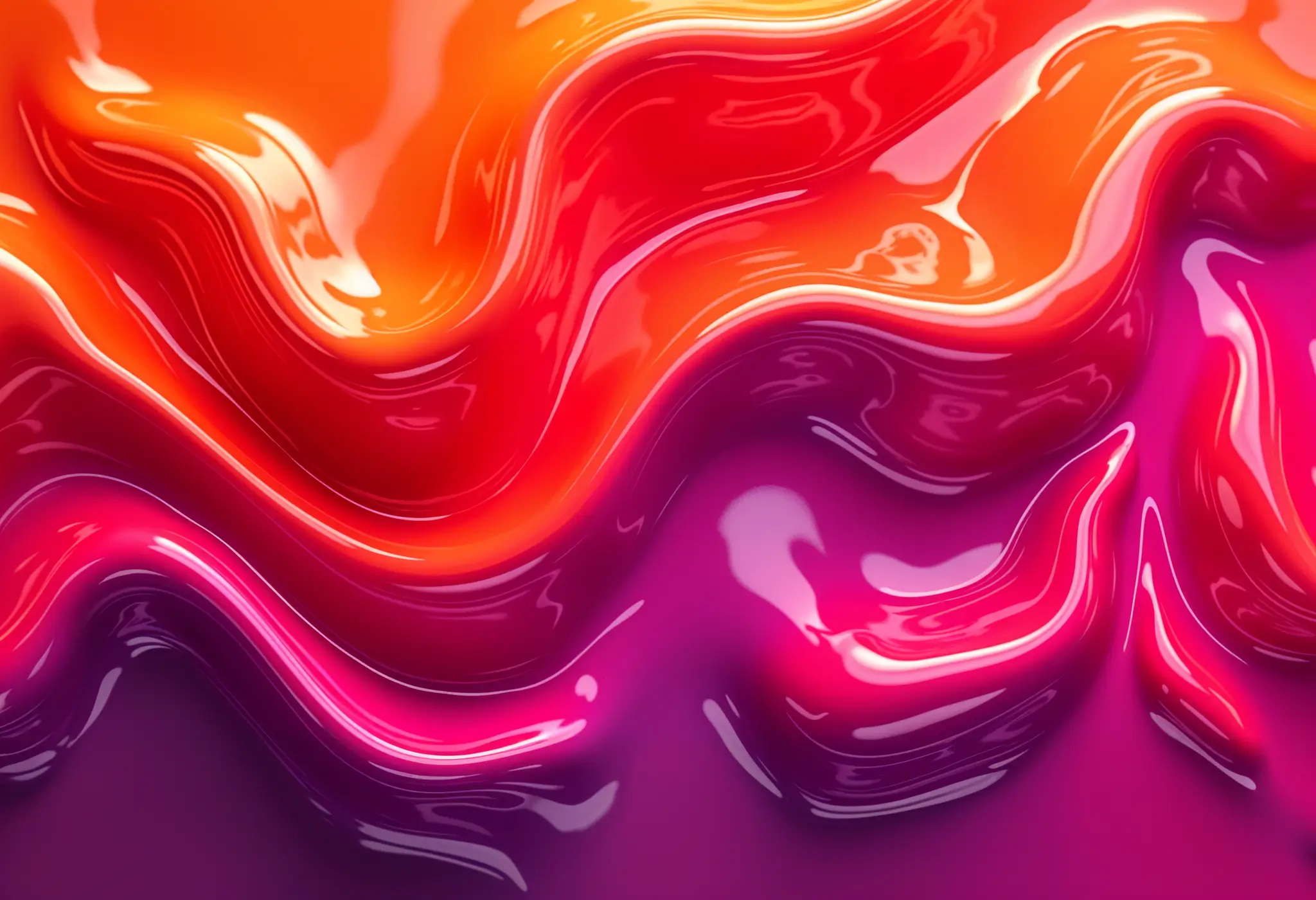 An Abstract Background of swirling colors creating a smooth transition from orange to purple.