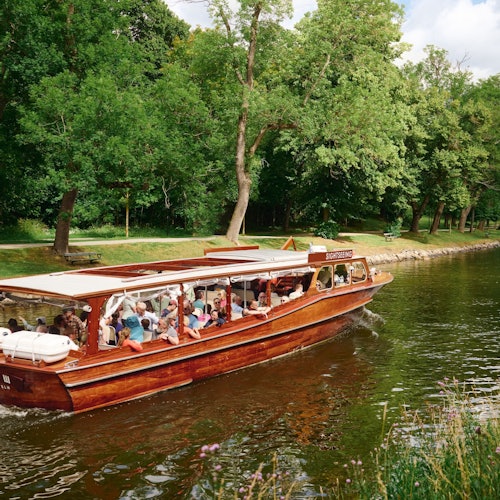 Classic Archipelago Wooden Boat in Djurgården Canal