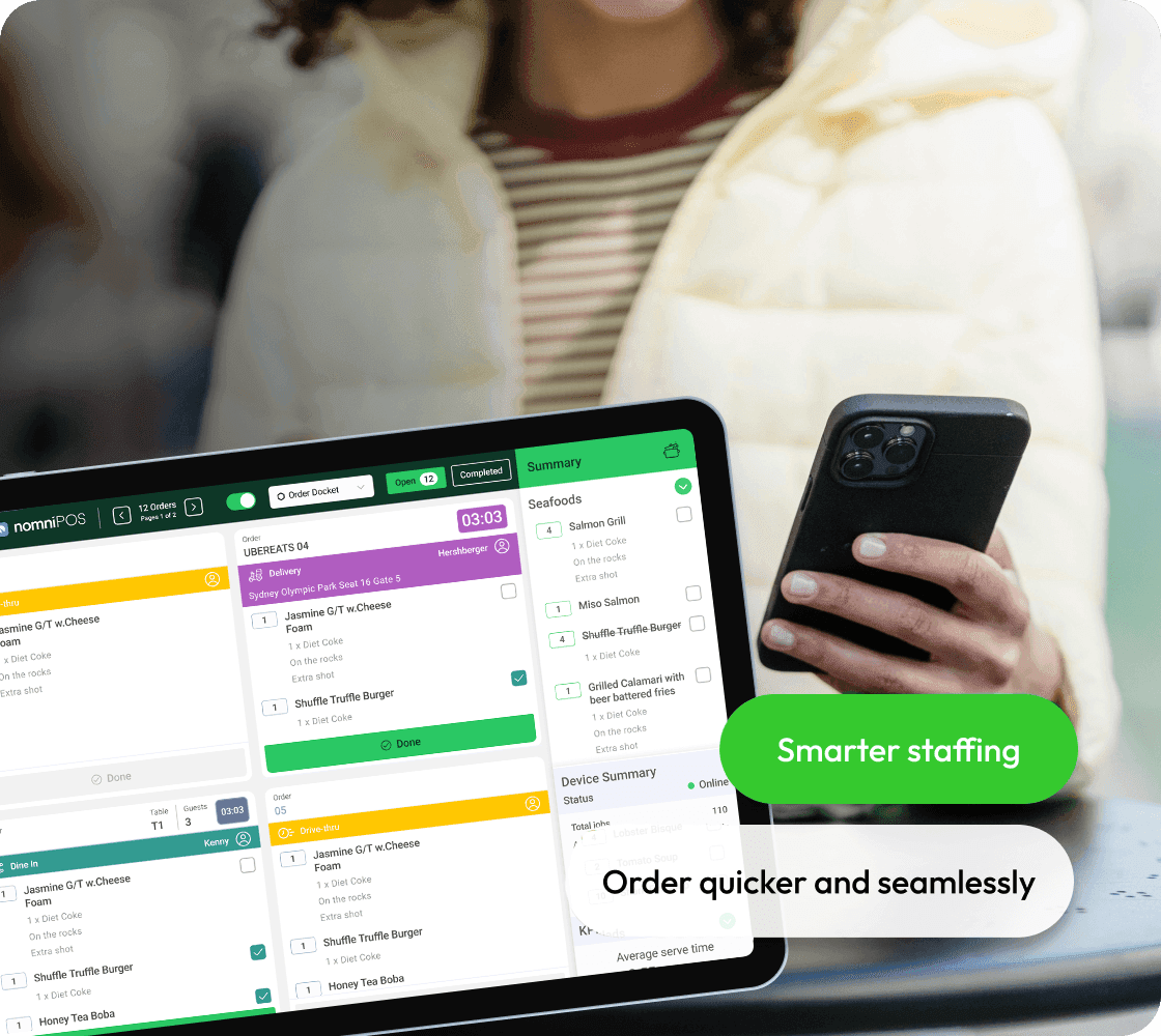 seamless operational with table ordering system