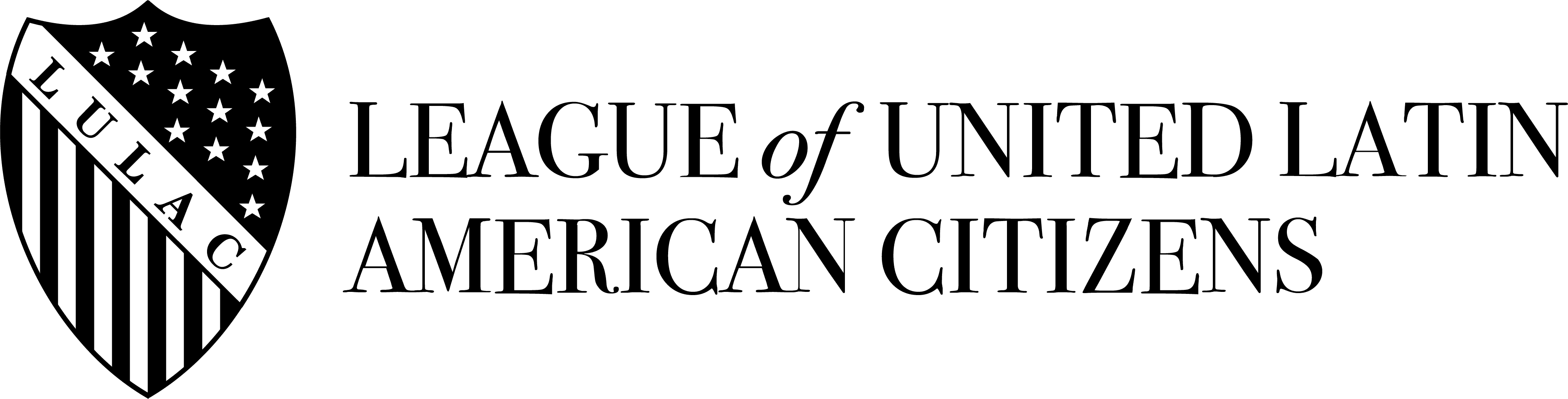League of United Latin American Citizens logo in black and white.