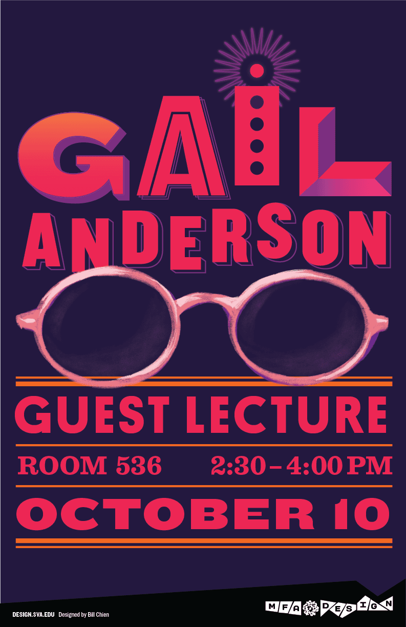 Gail Anderson lecture poster