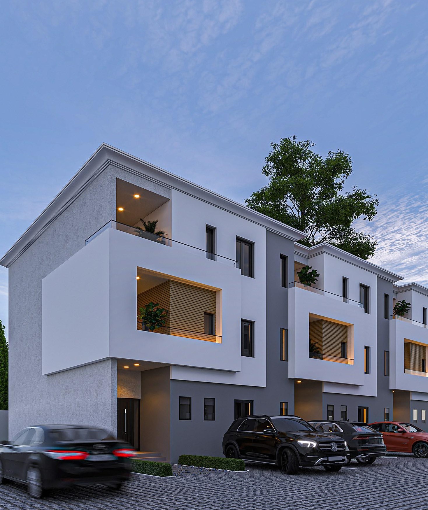 3D rendering of a proposed commercial complex