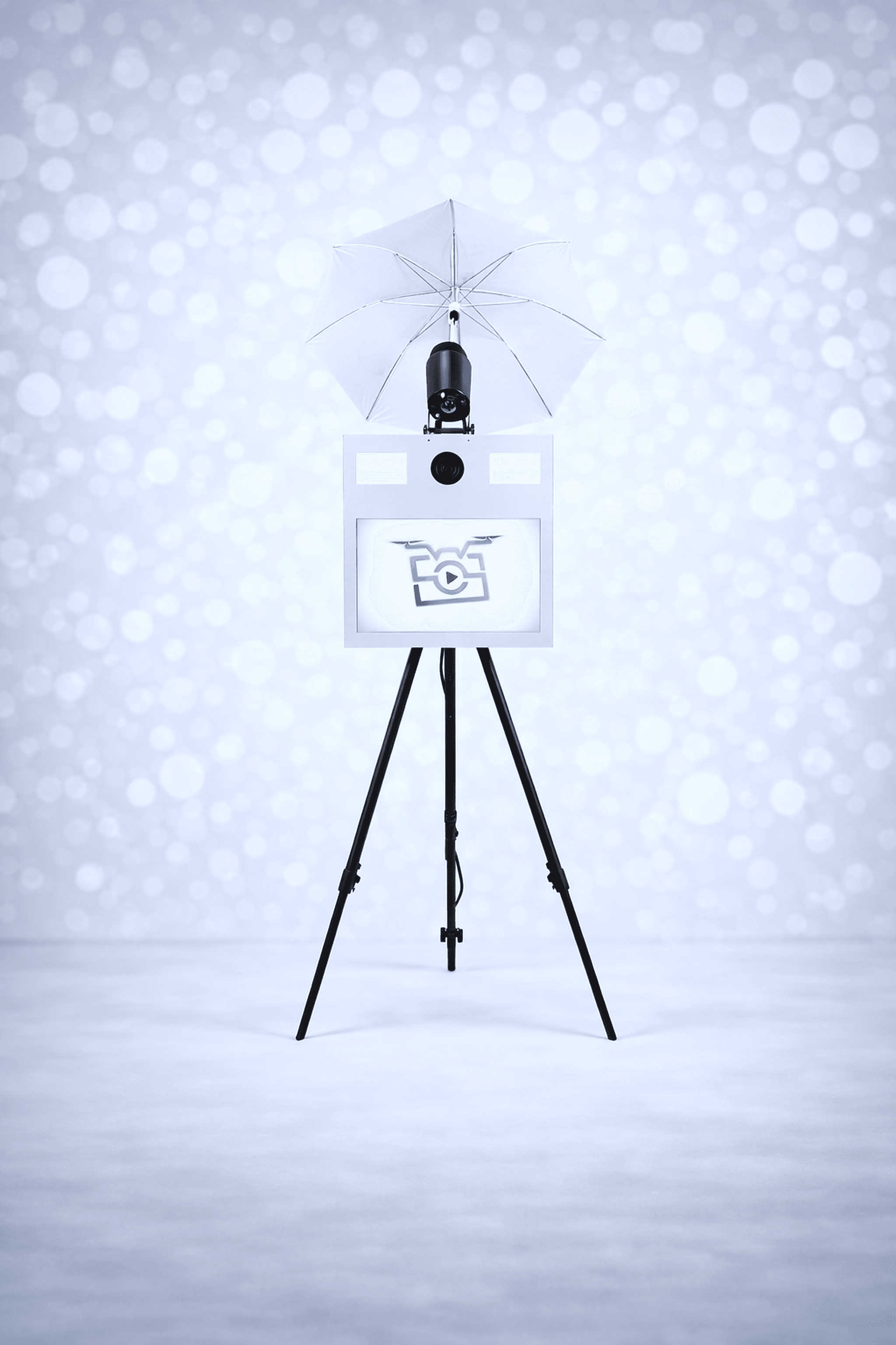 Location photomaton borne photo design sur trépied pour mariage