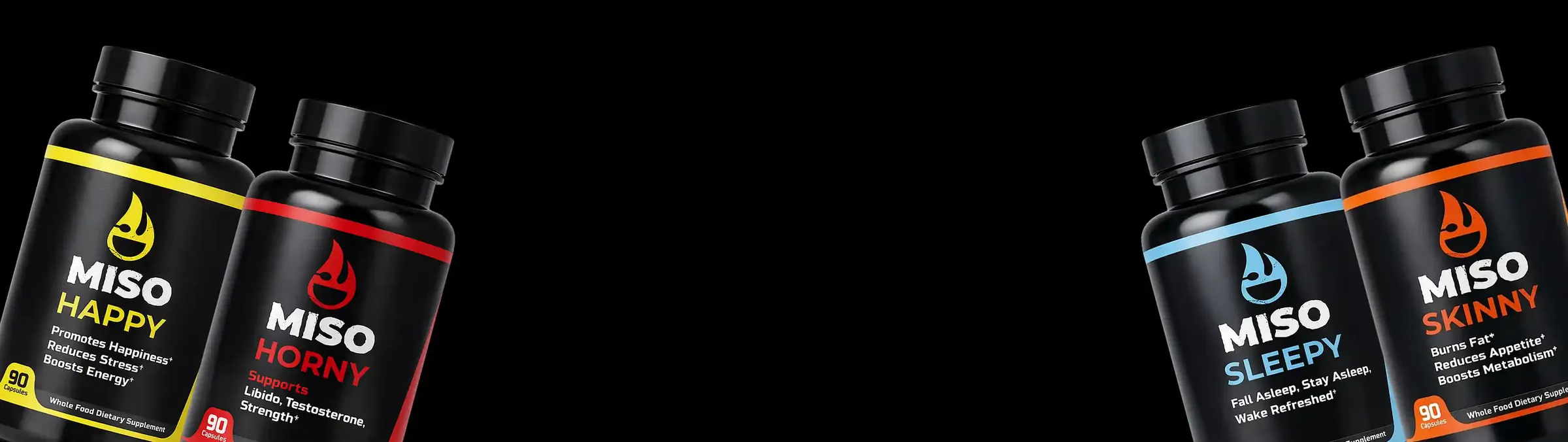 All four Miso Healthy supplements for complete wellness