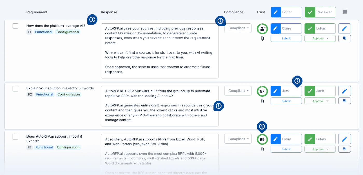 AutoRFP.ai Best for AI-Driven RFP Tracking and Automation