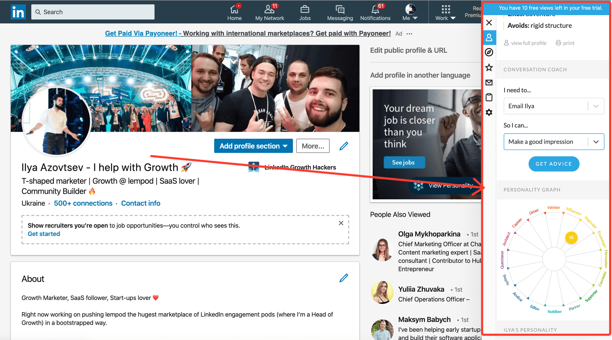 chrome extension for linkedin