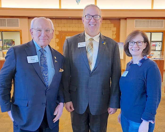 Congressman Paul Tonko, left, President of the Jewish Federation of Northeastern N.Y. Robert Kovach, and Schenectady County Legislator Michelle Ostrelich made calls to solicit support for the needs of the Jewish community on Super Sunday, March 9.