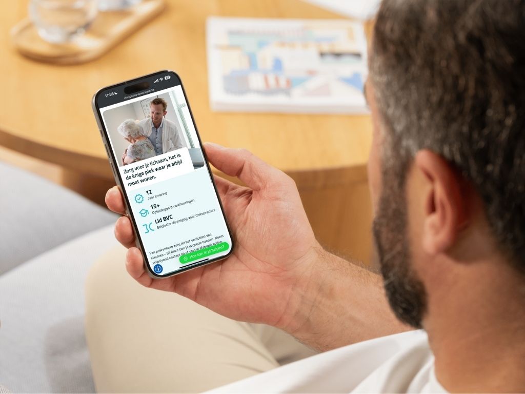 Bram Speeckaert chiropraxie - webdesign mockup mobile