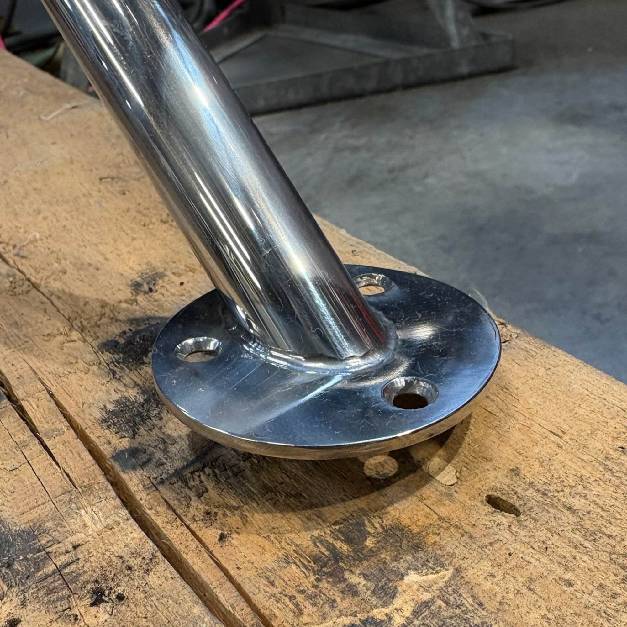 Close up of custom metal fabrication work in kelowna BC