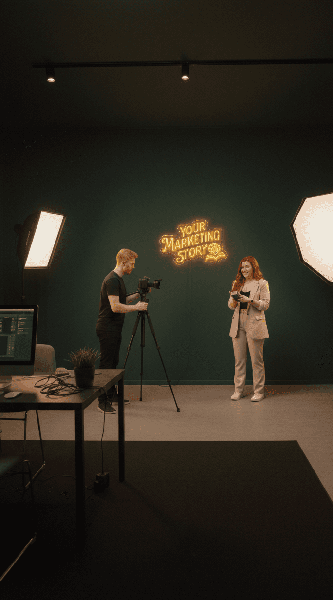 Professional commercial photography and video production services by Your Marketing Story in a fully equipped studio in Ireland.