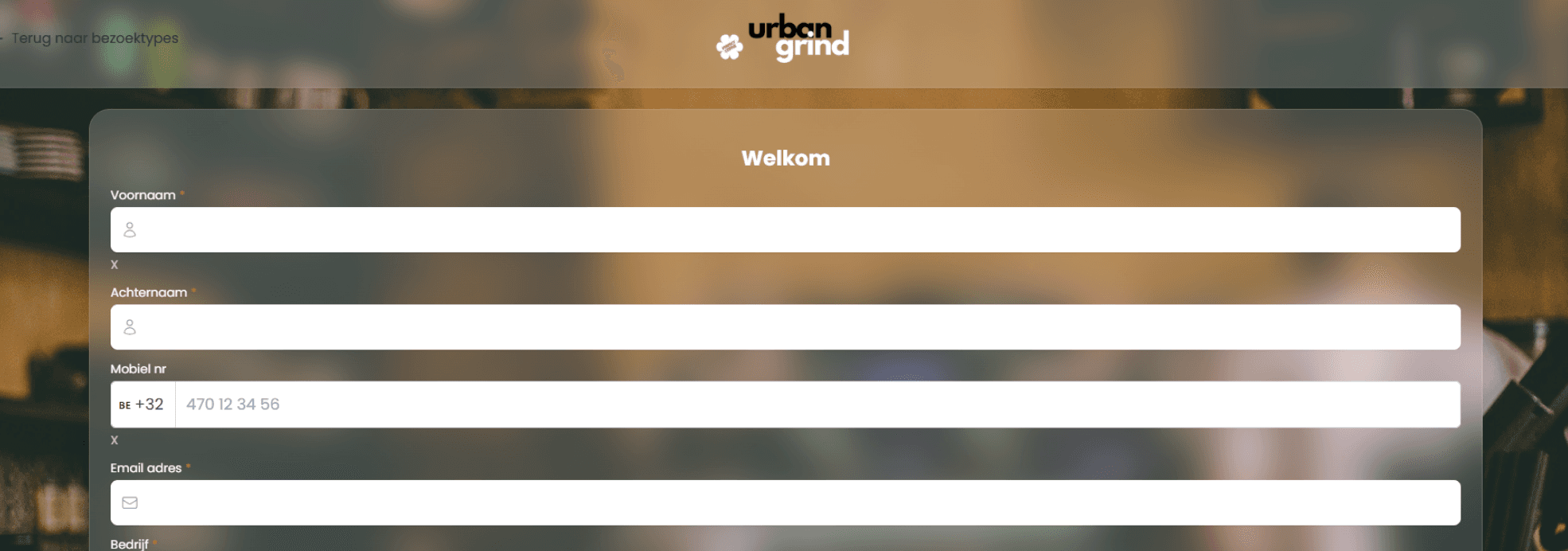 Digitale receptie kiosk met branding