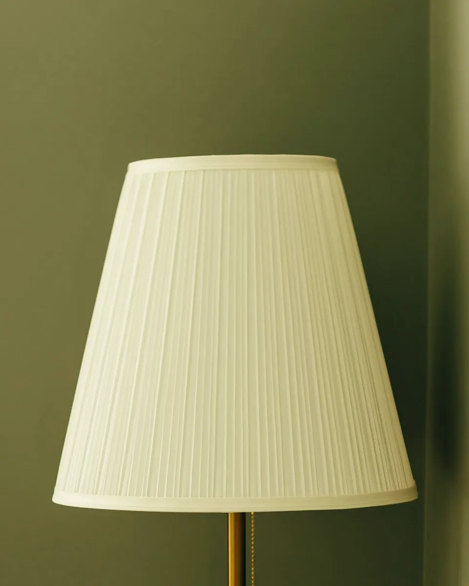 Close-up of the tall reading lamp