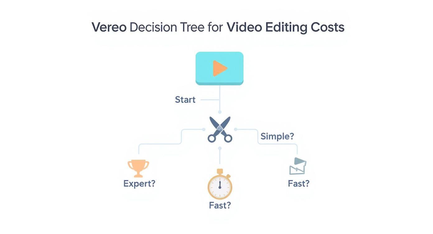 Infographic about video editing fees