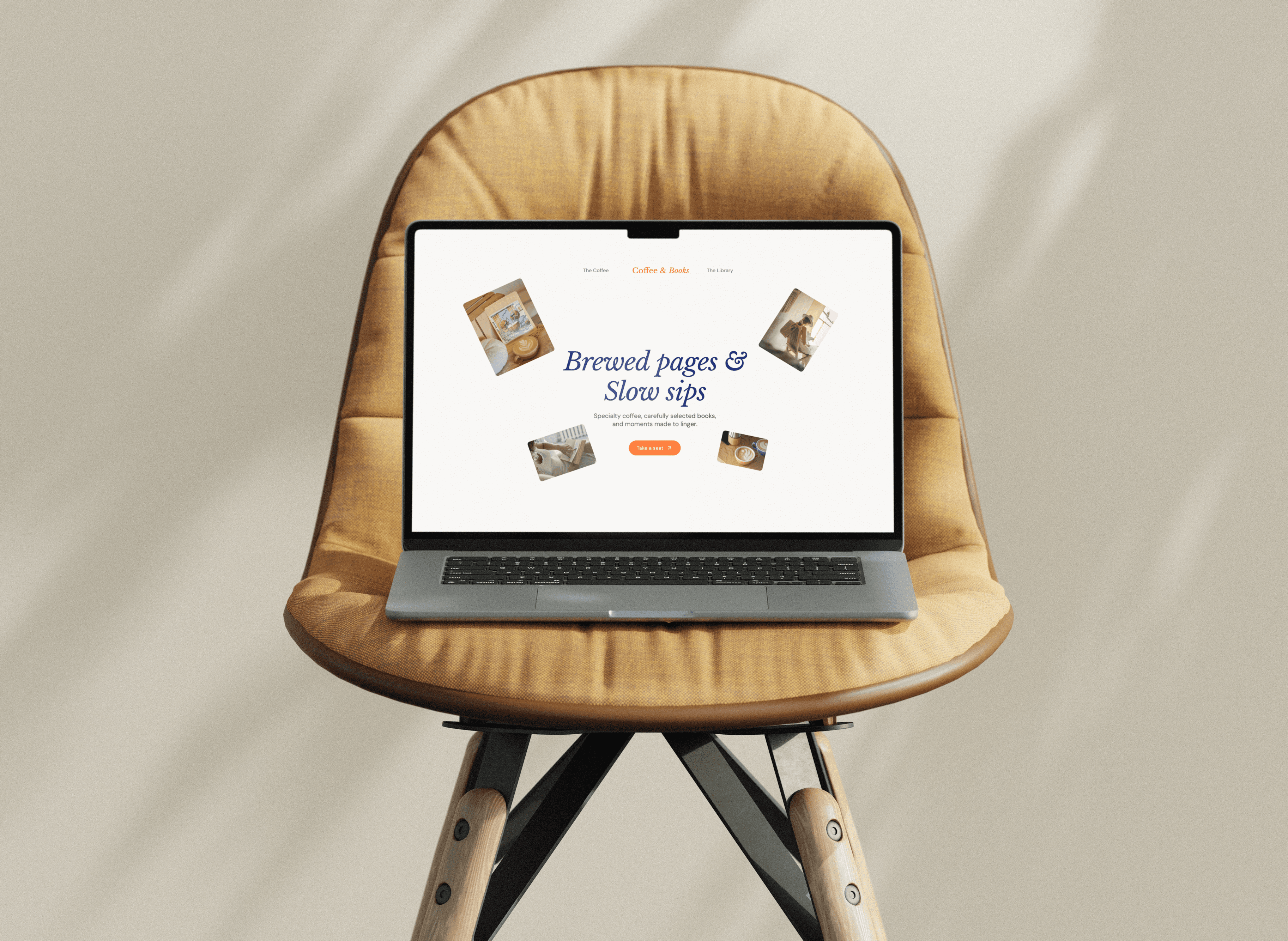 Minimalist website hero section emphasizing clarity and strong branding