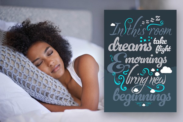 inspirational quote poster for the bedroom