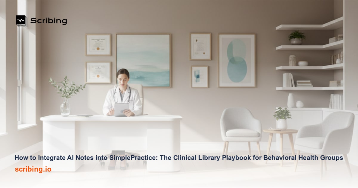 Guide to integrating AI-generated clinical notes into SimplePractice EHR for behavioral health group practices