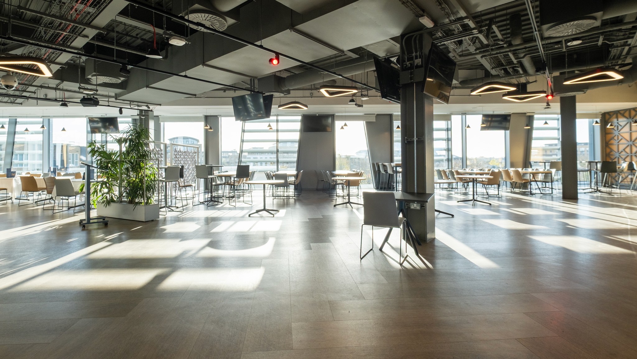 Two classic volkswagen beetles, one green, one cream.