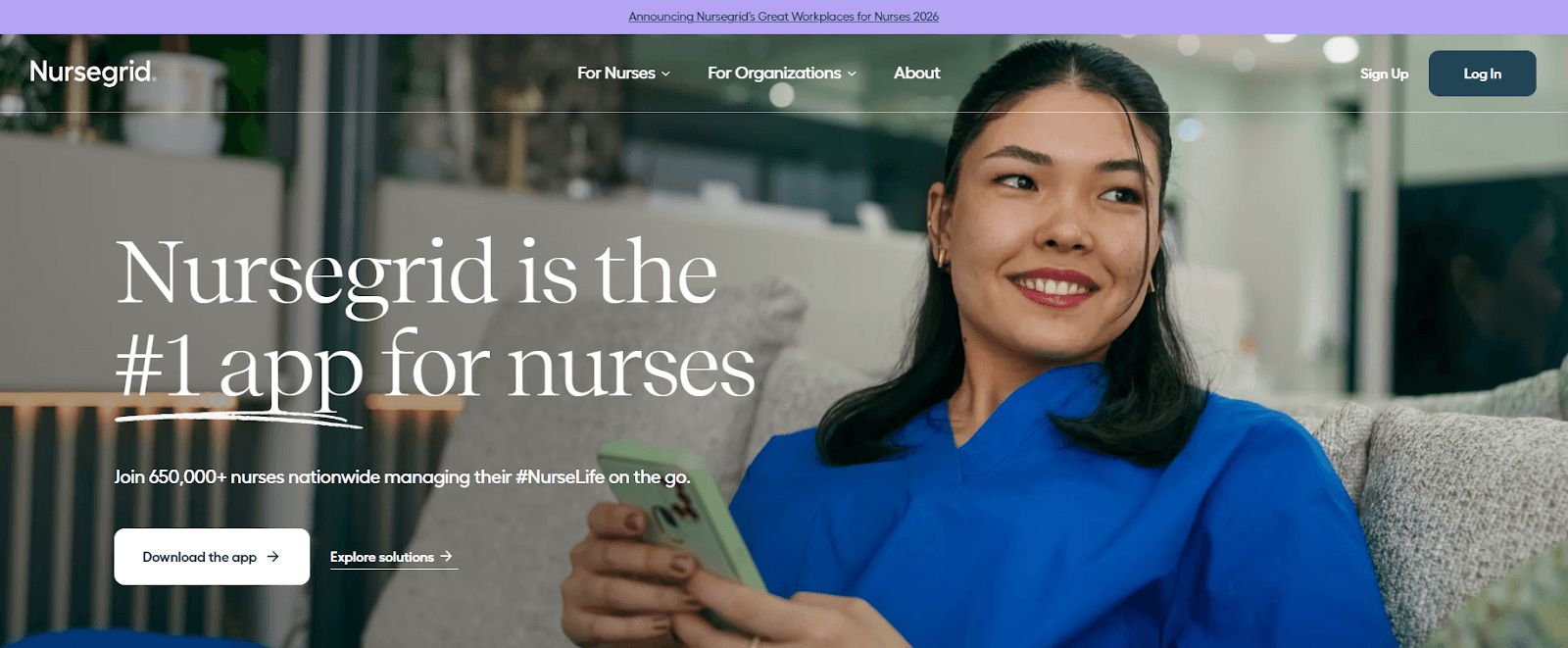 NurseGrid homepage