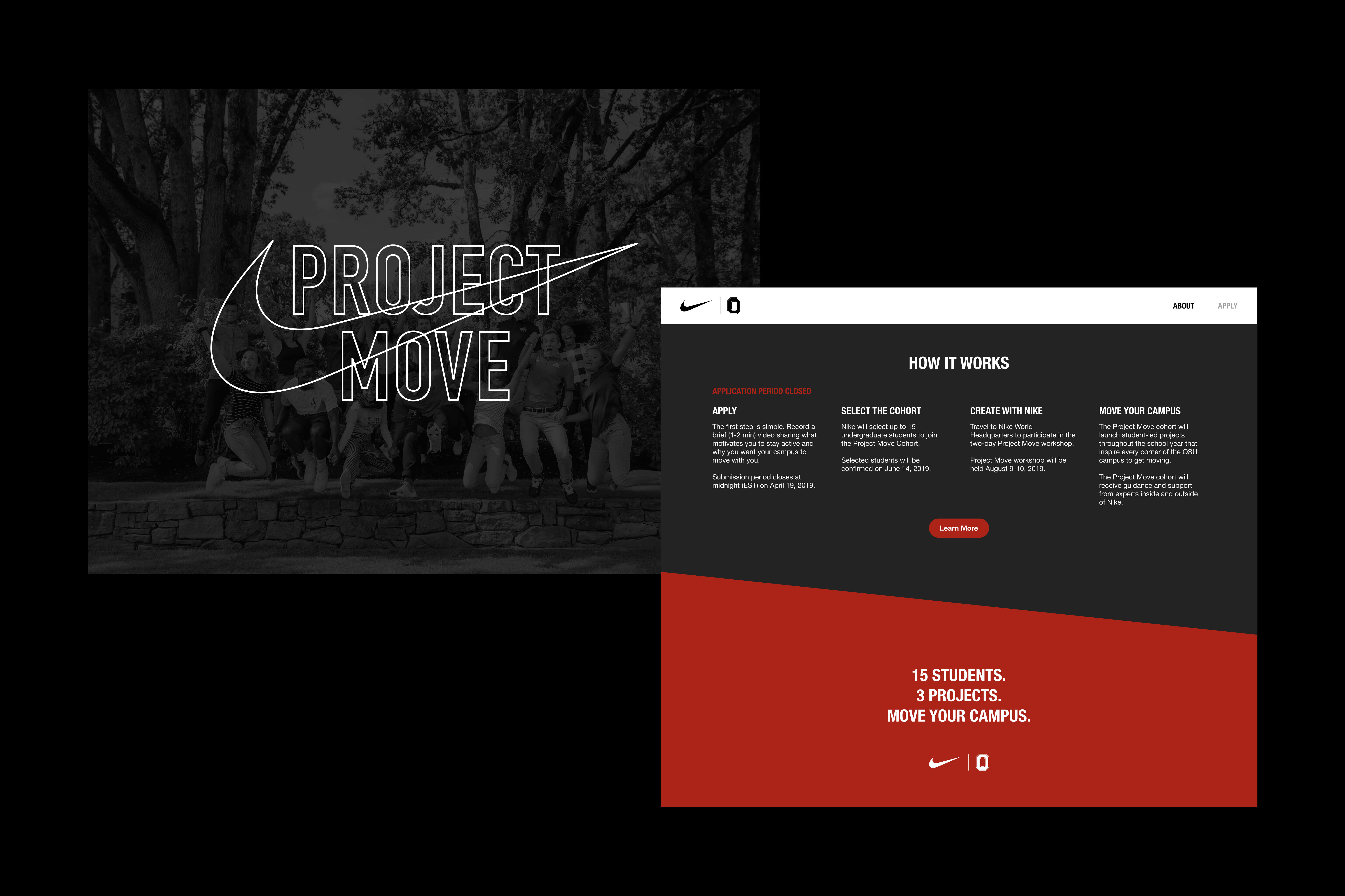Project Move website with steps of how it works