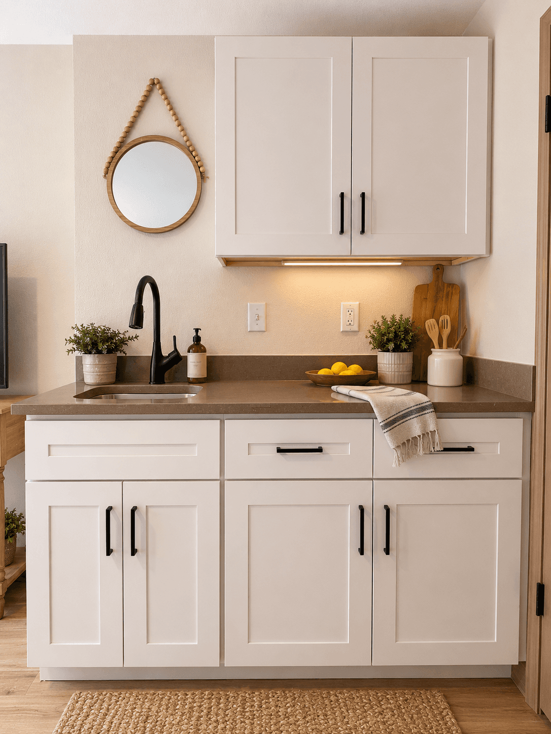 Renovated kitchen with quartz counters and soft-close cabinets