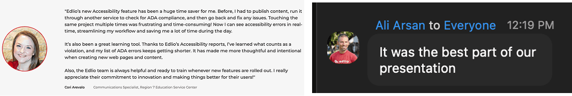 customer positive feedback