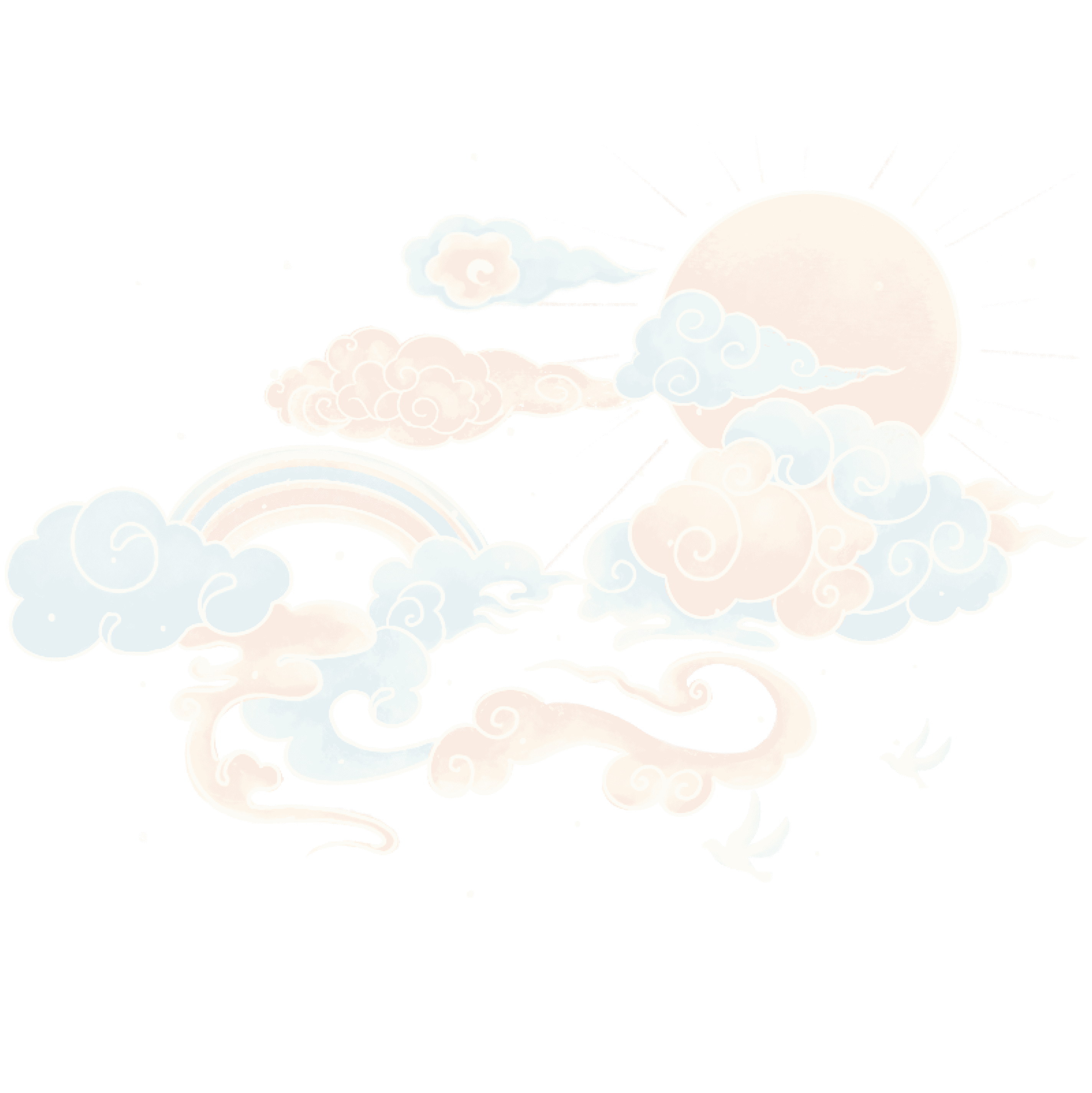 Dunhuang traditional textured auspicious cloud background