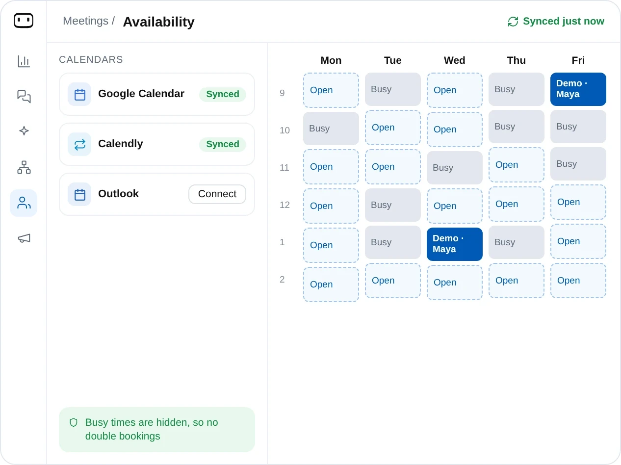 Syncs with your calendar