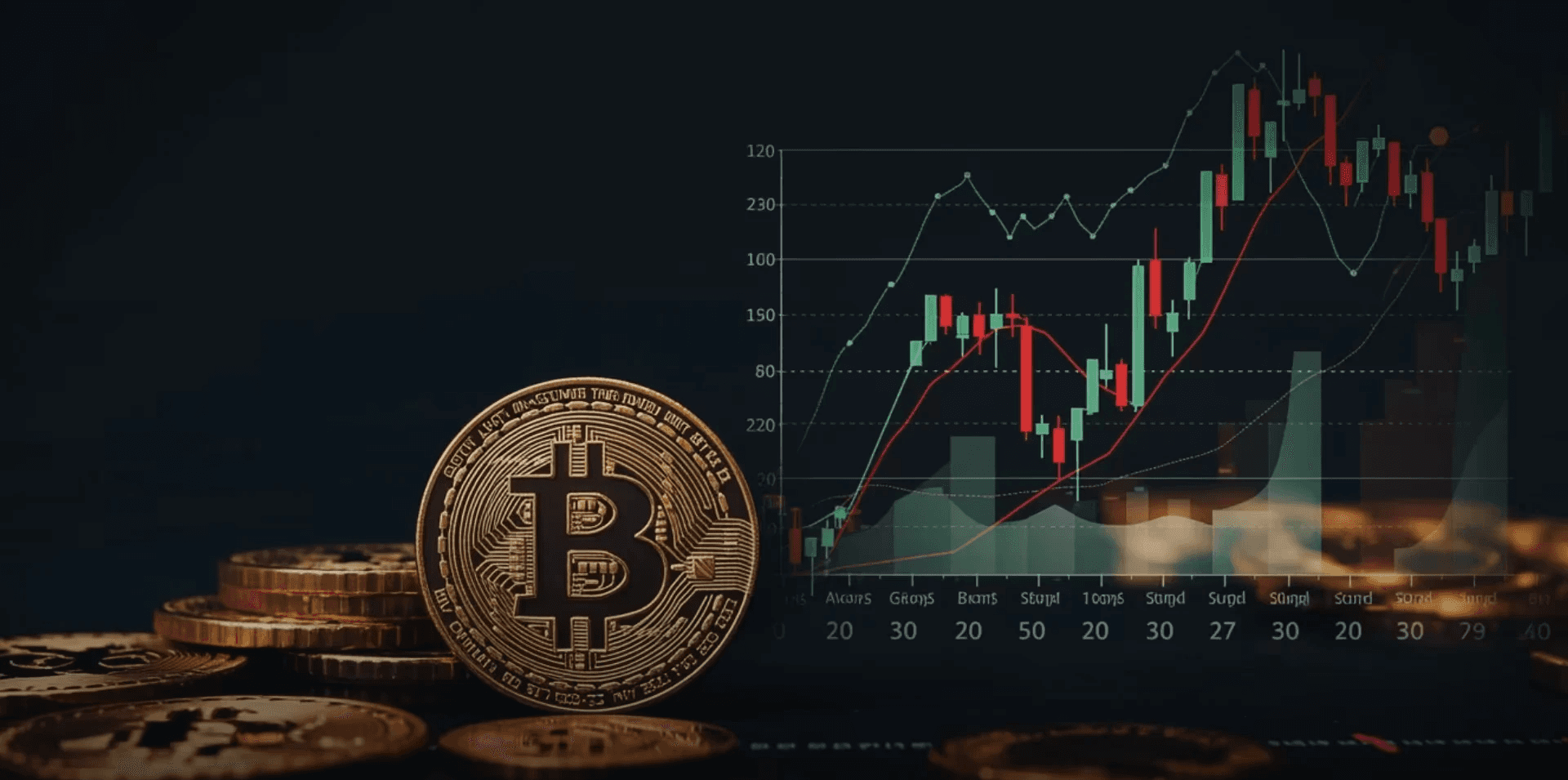 Bitcoin coin and digital trading chart - What Crypto Is the Next Bitcoin