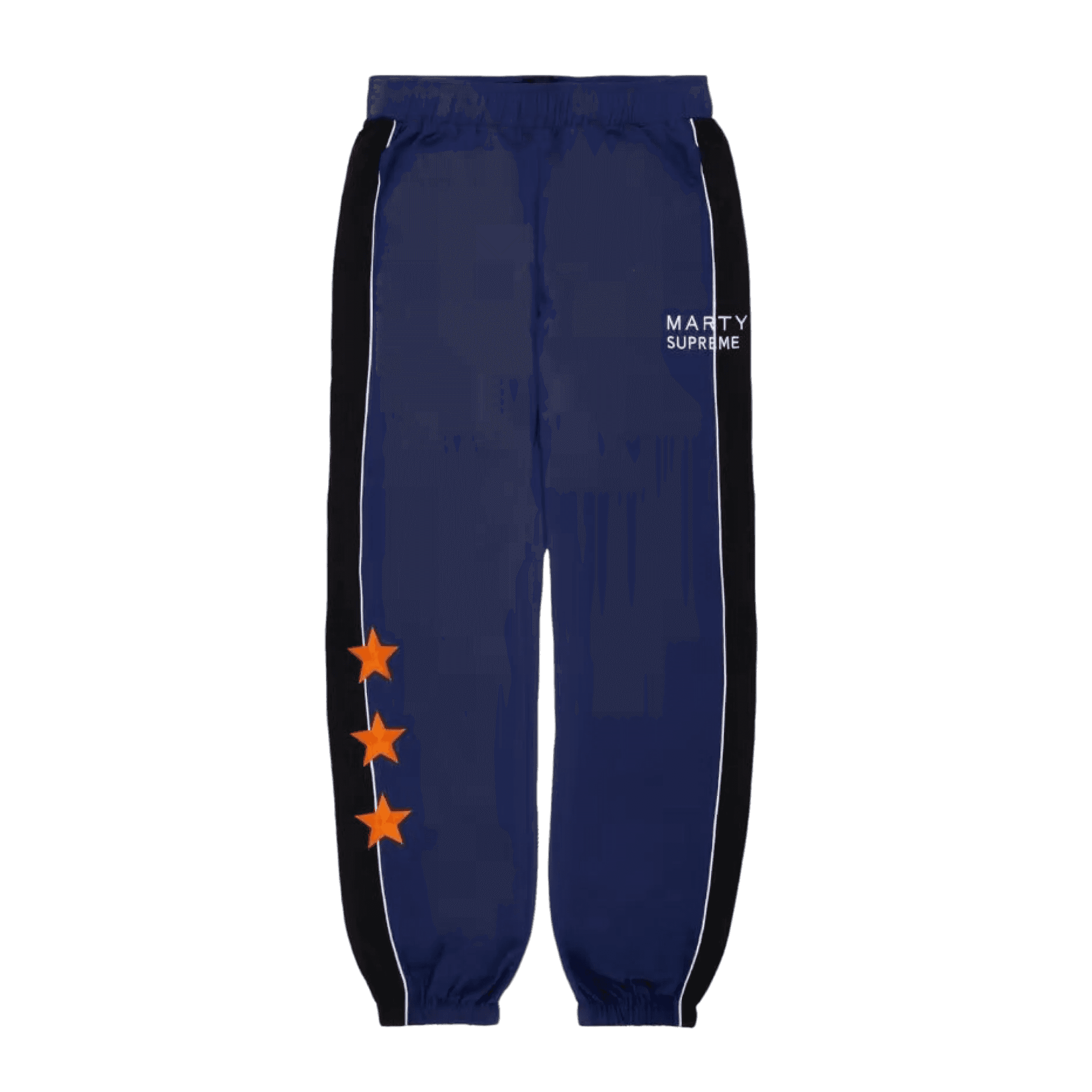 marty supreme piped warm up pant in navy