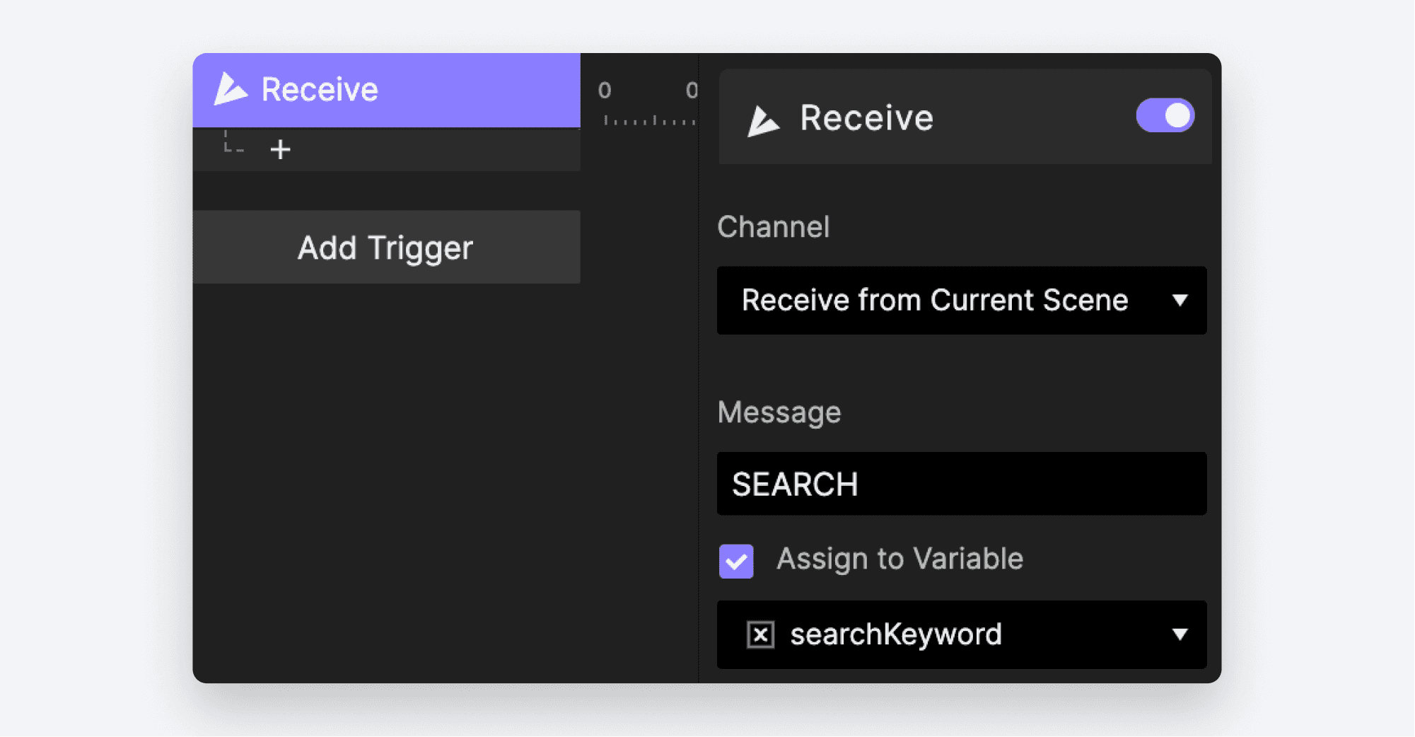 Choose the newly created variable under assign to variable