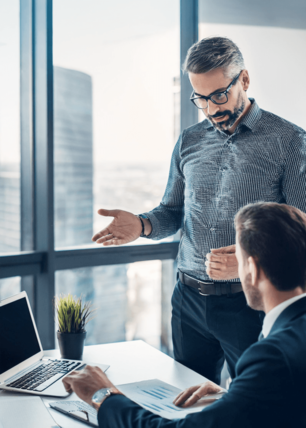 An AI business management graduate leading a team
