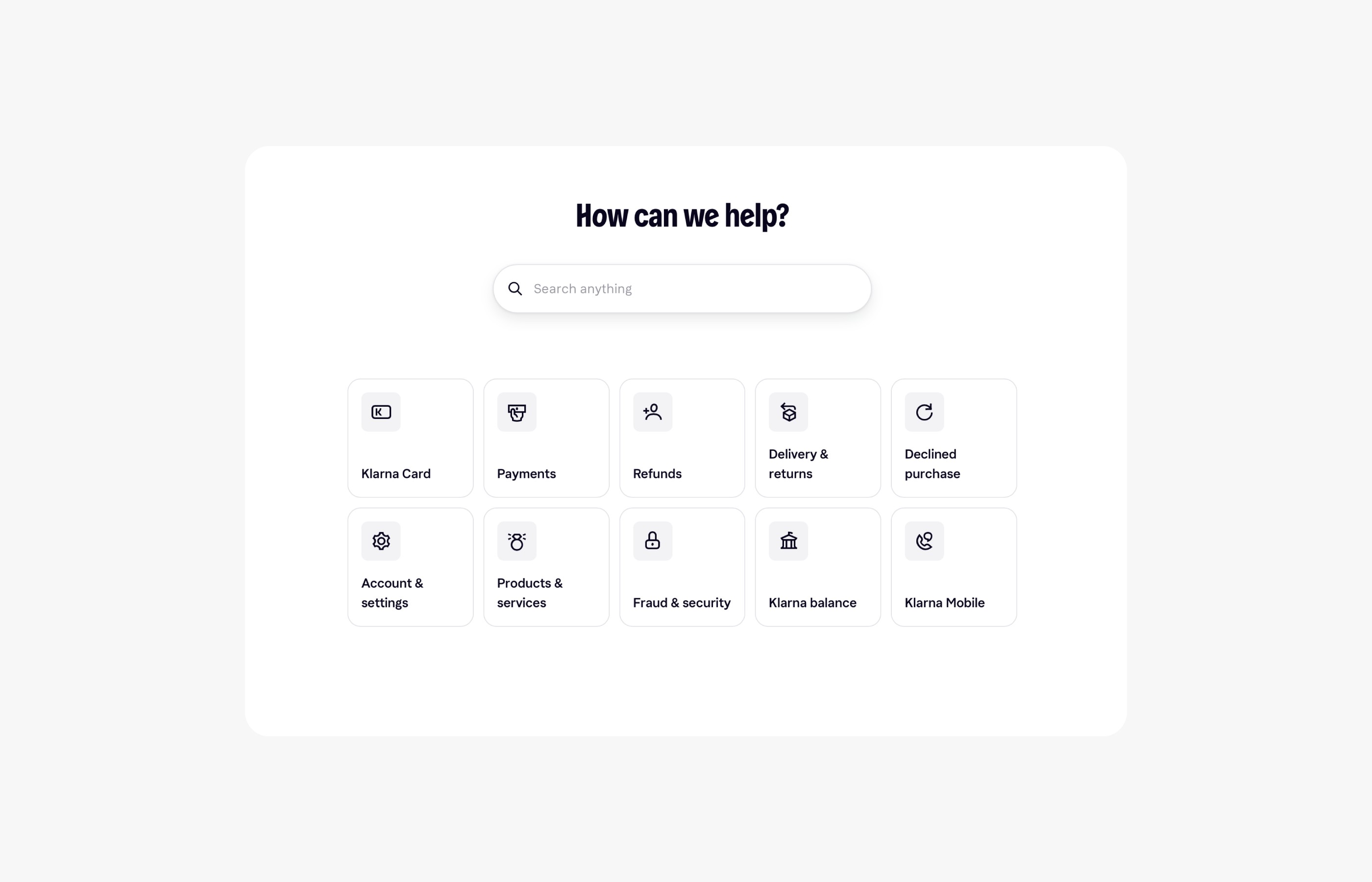 Klarna Marketing Icons