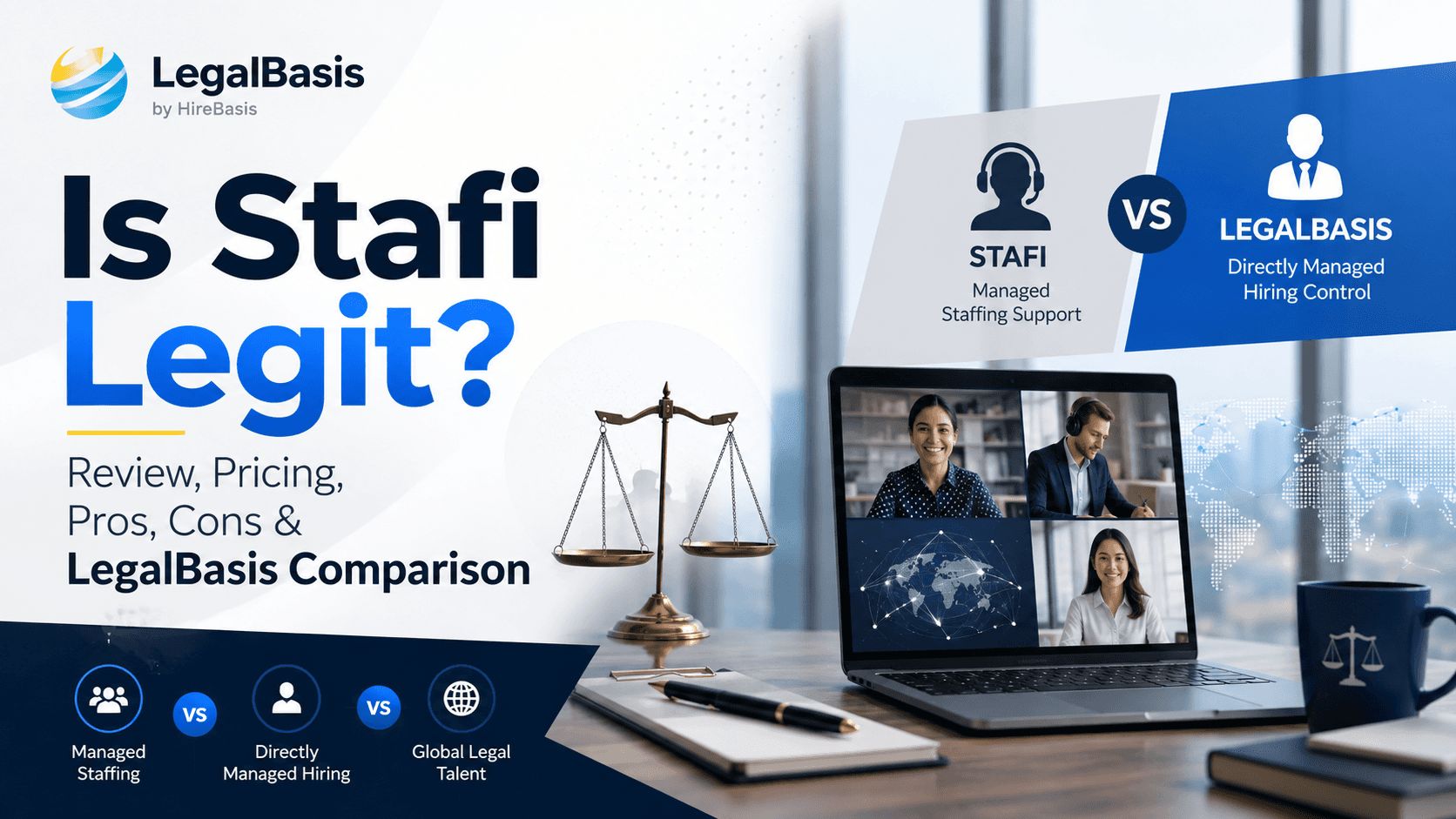Remote paralegal hiring options comparing U.S. hiring, virtual staffing, and international EOR-supported hiring