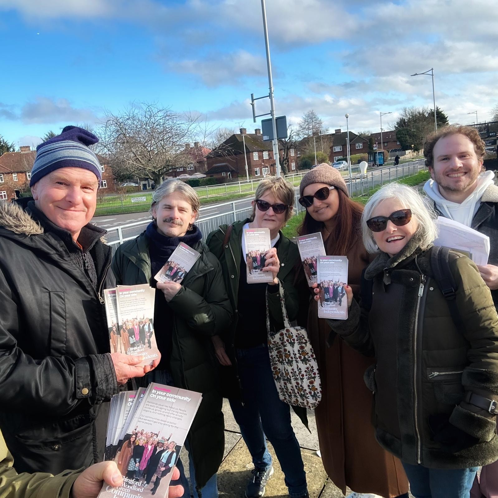 Group of volunteers canvassing